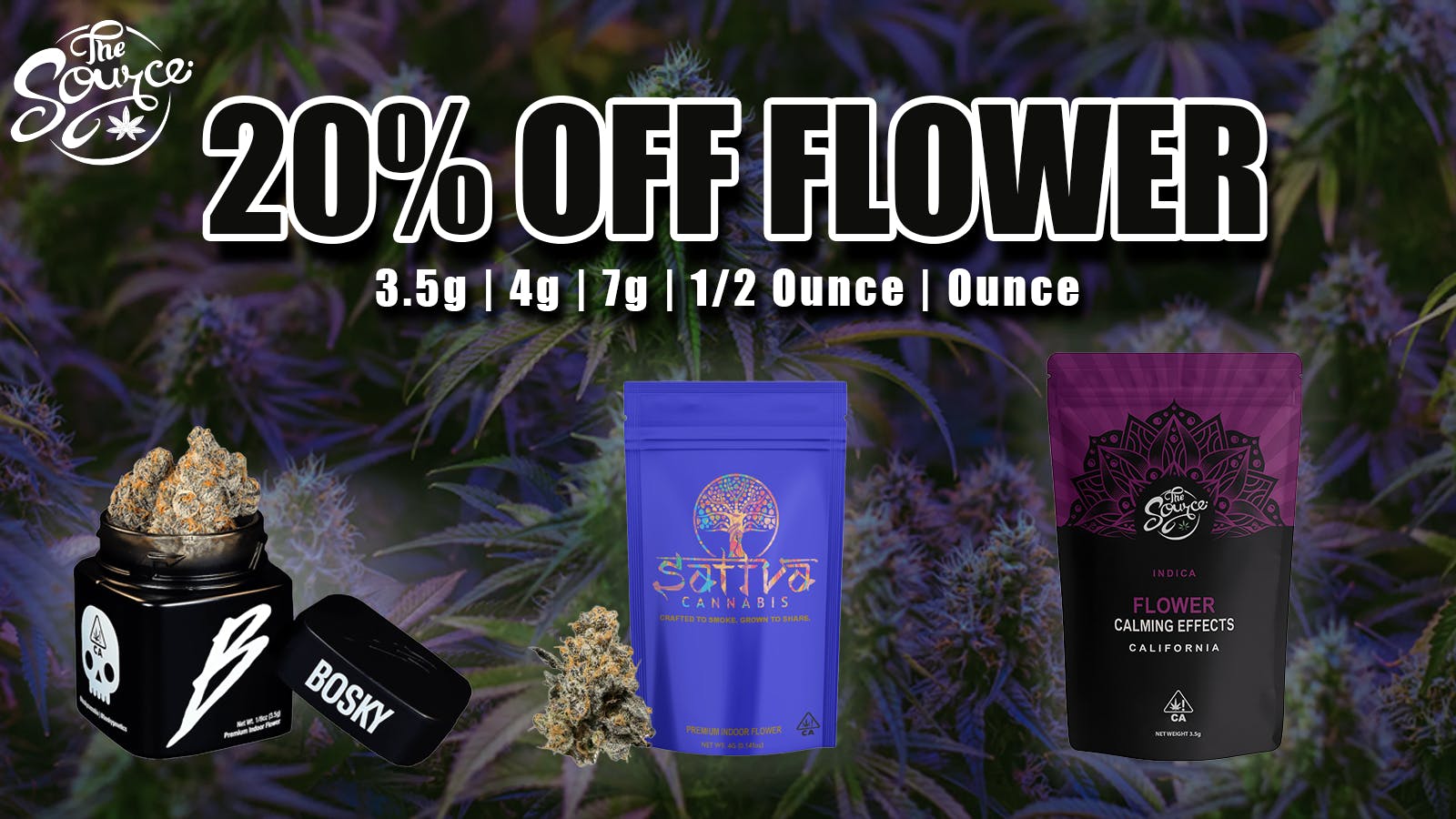 The Source 20% OFF ALL FLOWER!!