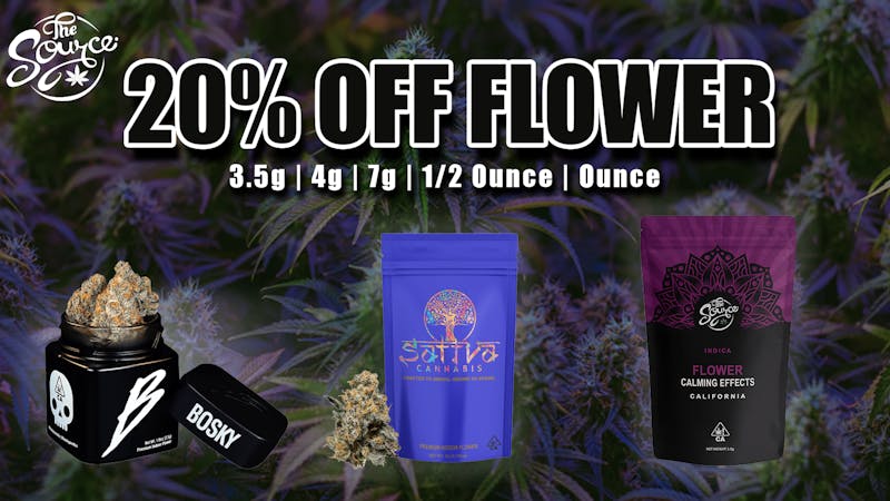 The Source 20% OFF ALL FLOWER!!
