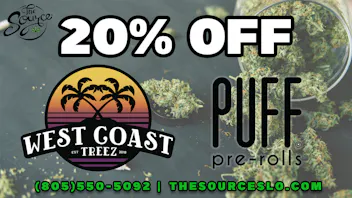 The Source 20% OFF West Coast Treez & Puff!