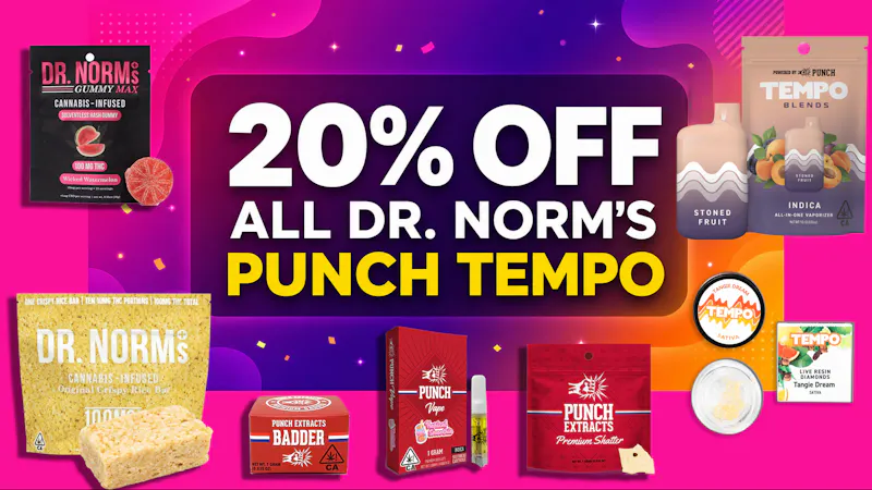 The Source 20% OFF ALL Punch, Dr. Norm's , and Tempo Products