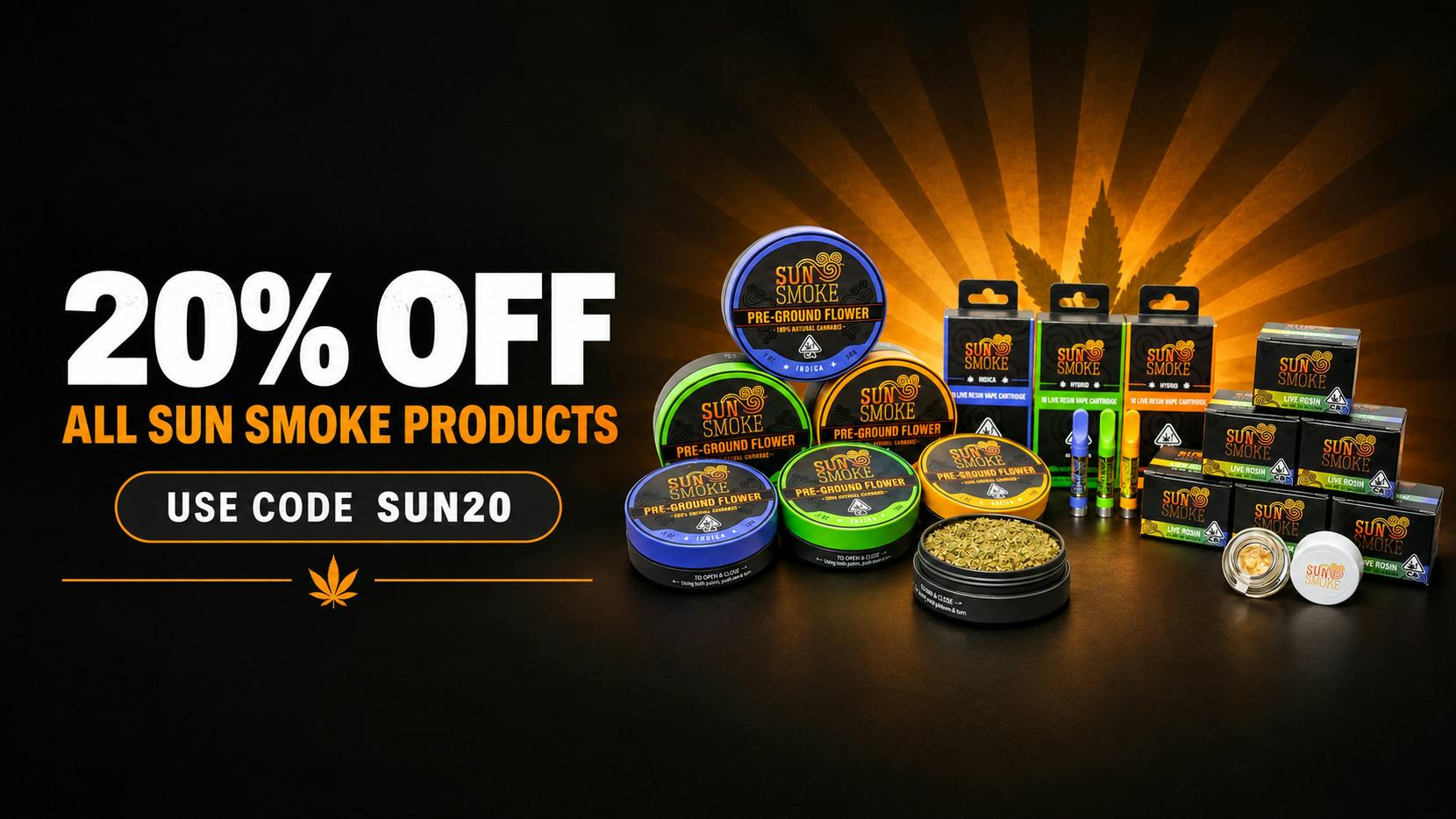 The Source - 5 Cities 20% Off All Sunsmoke !!!