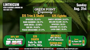 Green Point Wellness - Linthicum BWI Sunday Funday Deals!