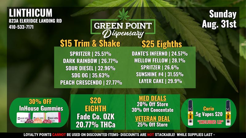 Green Point Wellness - Linthicum BWI Sunday Funday Deals!