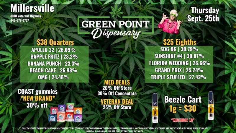Green Point Wellness - Millersville Happy Token Thursday !!!!!!