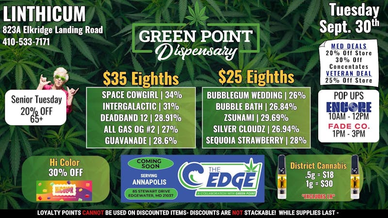 Green Point Wellness - Linthicum Linthicum Senior Tuesday Deals! 9/30