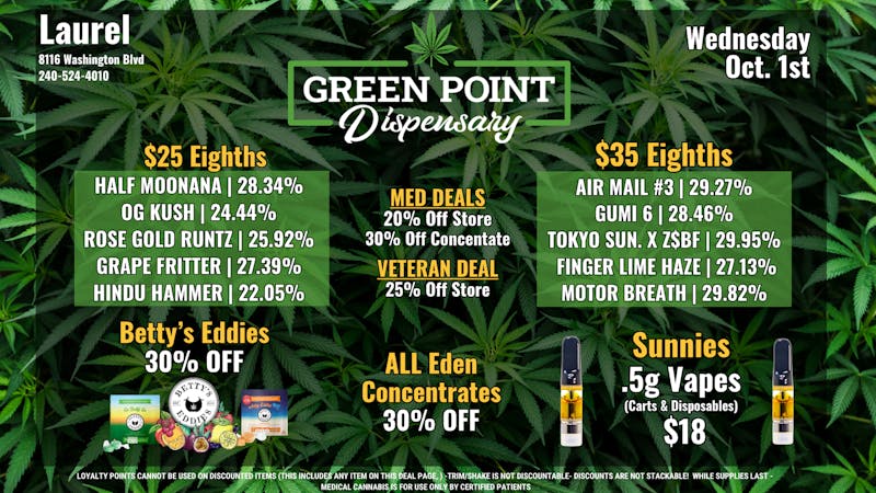Green Point Wellness - Laurel Awesome Deals to kick off October