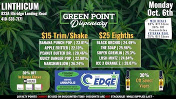 Green Point Wellness - Linthicum BWI - Monday Deals 10/6