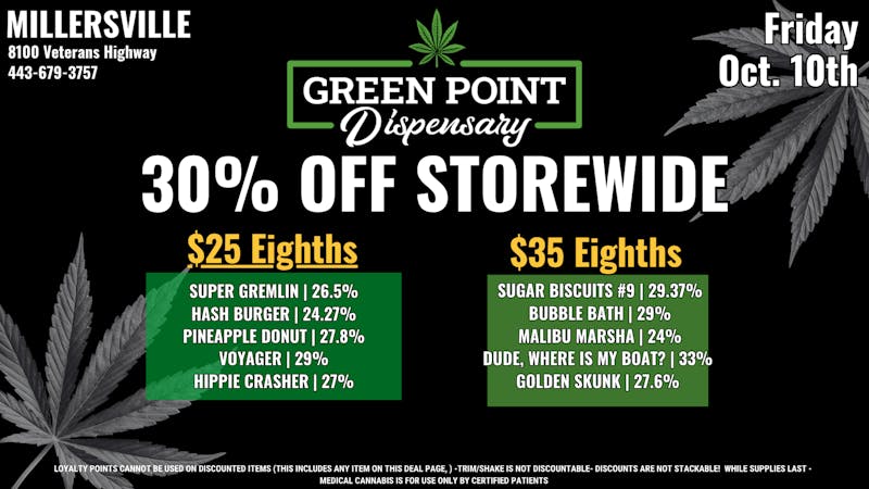 Green Point Wellness - Millersville It is now Friday