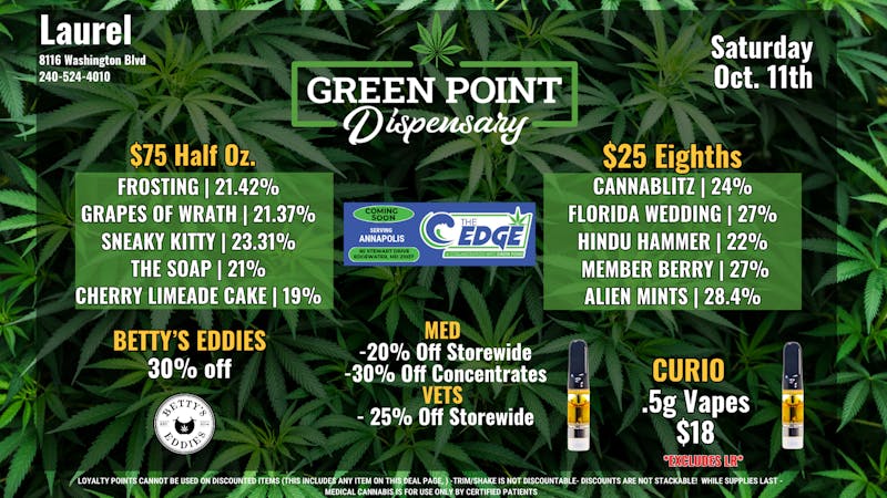Green Point Wellness - Laurel Saturday Deals at Laurel