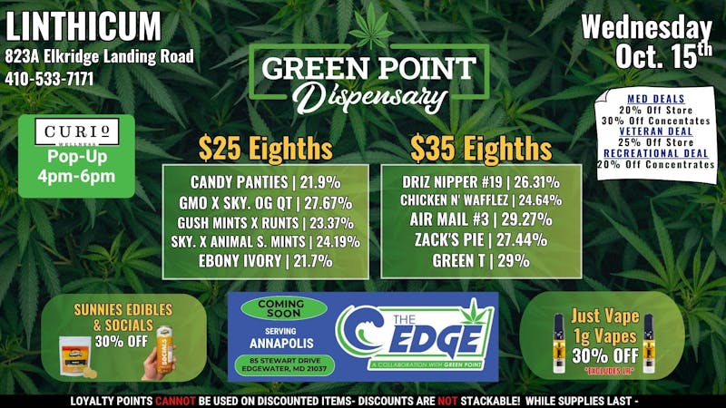 Green Point Wellness - Linthicum Linthicum Wednesday Deals 10/15/2025