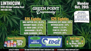 Green Point Wellness - Linthicum BWI - Monday Deals 10/20