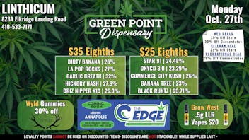 Green Point Wellness - Linthicum BWI - Monday Deals 10/27