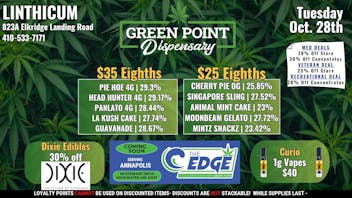 Green Point Wellness - Linthicum BWI - Tuesday Deals! 10/27