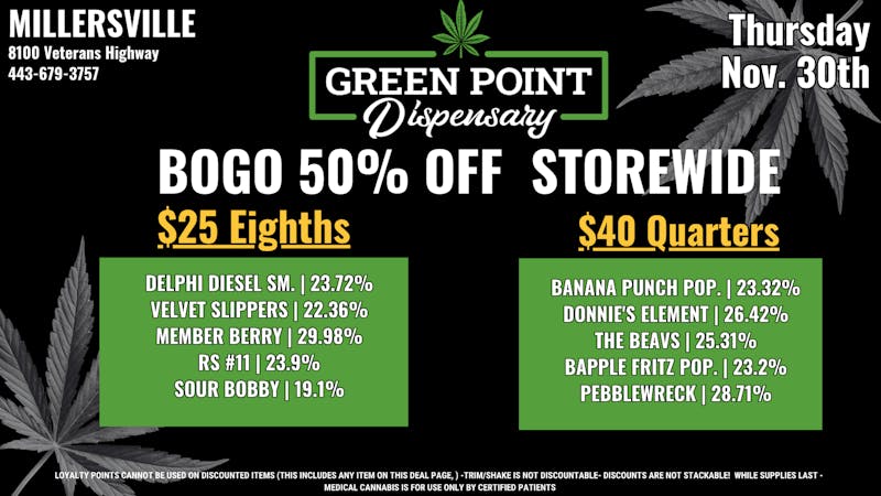 Green Point Wellness - Millersville Happy Token Thursday !!!!!!