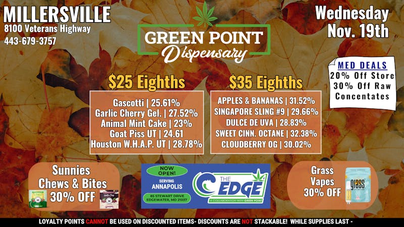 Green Point Wellness - Millersville The Wednesday Deals