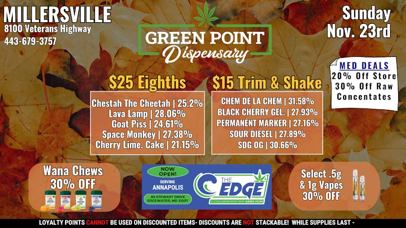 Green Point Wellness - Millersville Happy Sunday From Green Point!