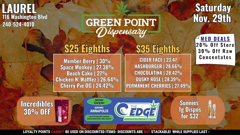 Green Point Wellness - Laurel 11/29 Laurel Deal