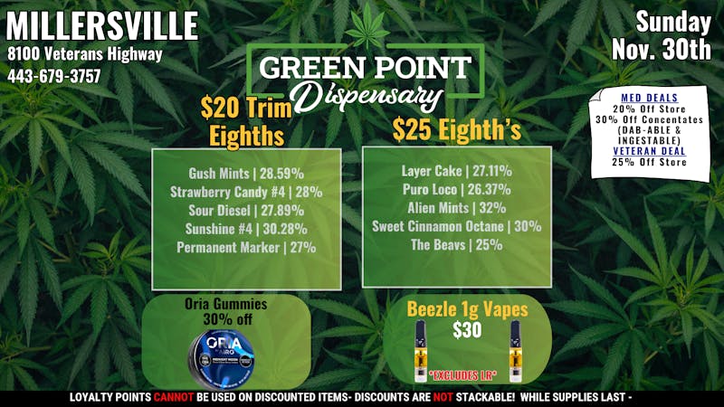 Green Point Wellness - Millersville Happy Sunday!!!!!!