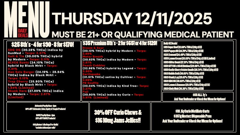 Revolution Releaf - Laurel $25 8ths, $35 Premium 8ths, $55 7g & More