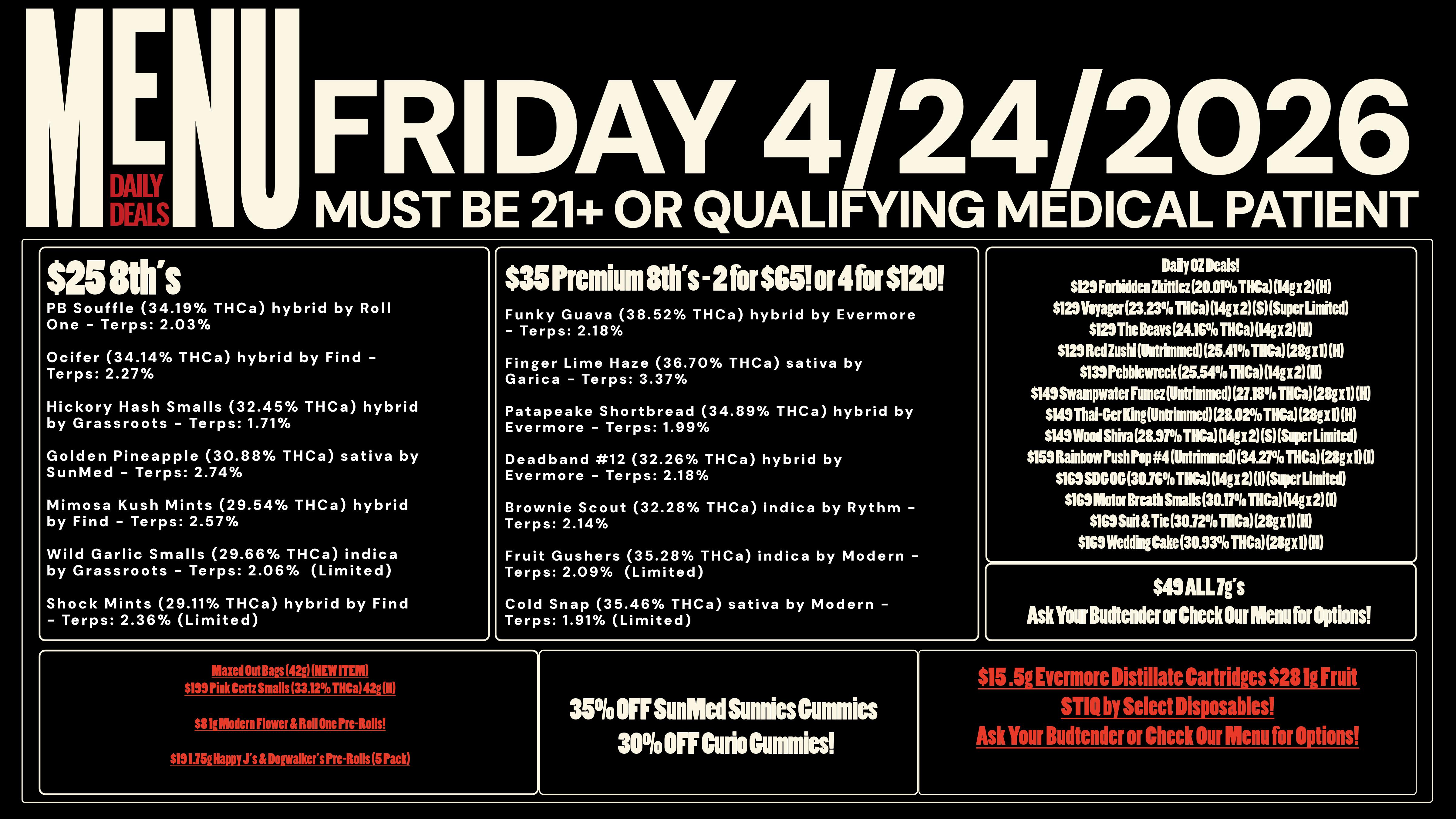 Revolution Releaf - Laurel $25 8ths & $35 Premium 8ths