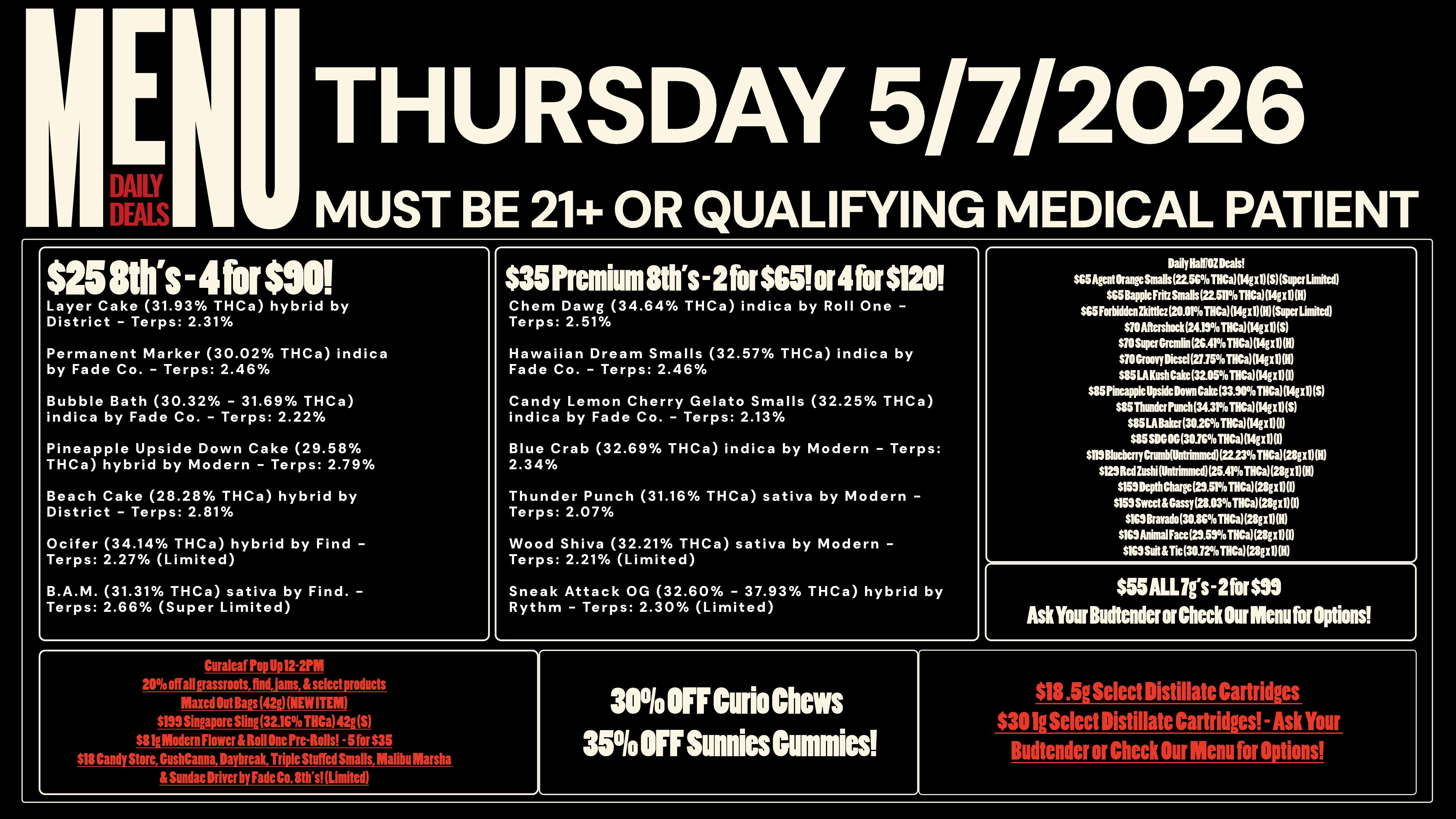 Revolution Releaf - Laurel $25 8ths, $35 Premium 8ths, $55 7gs & More!