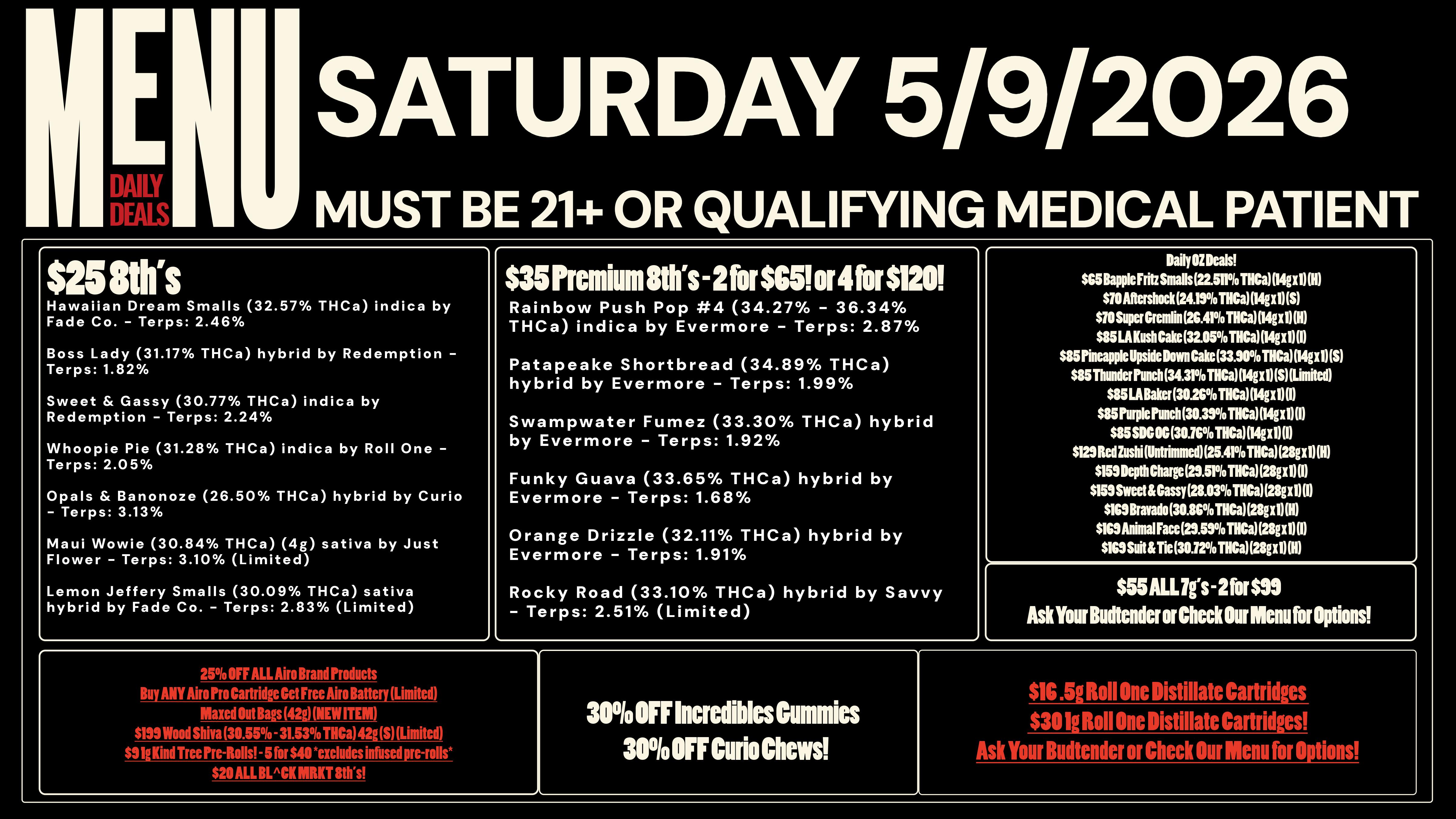 Revolution Releaf - Laurel $25 8ths, $35 Premium 8ths, $55 7gs & More!