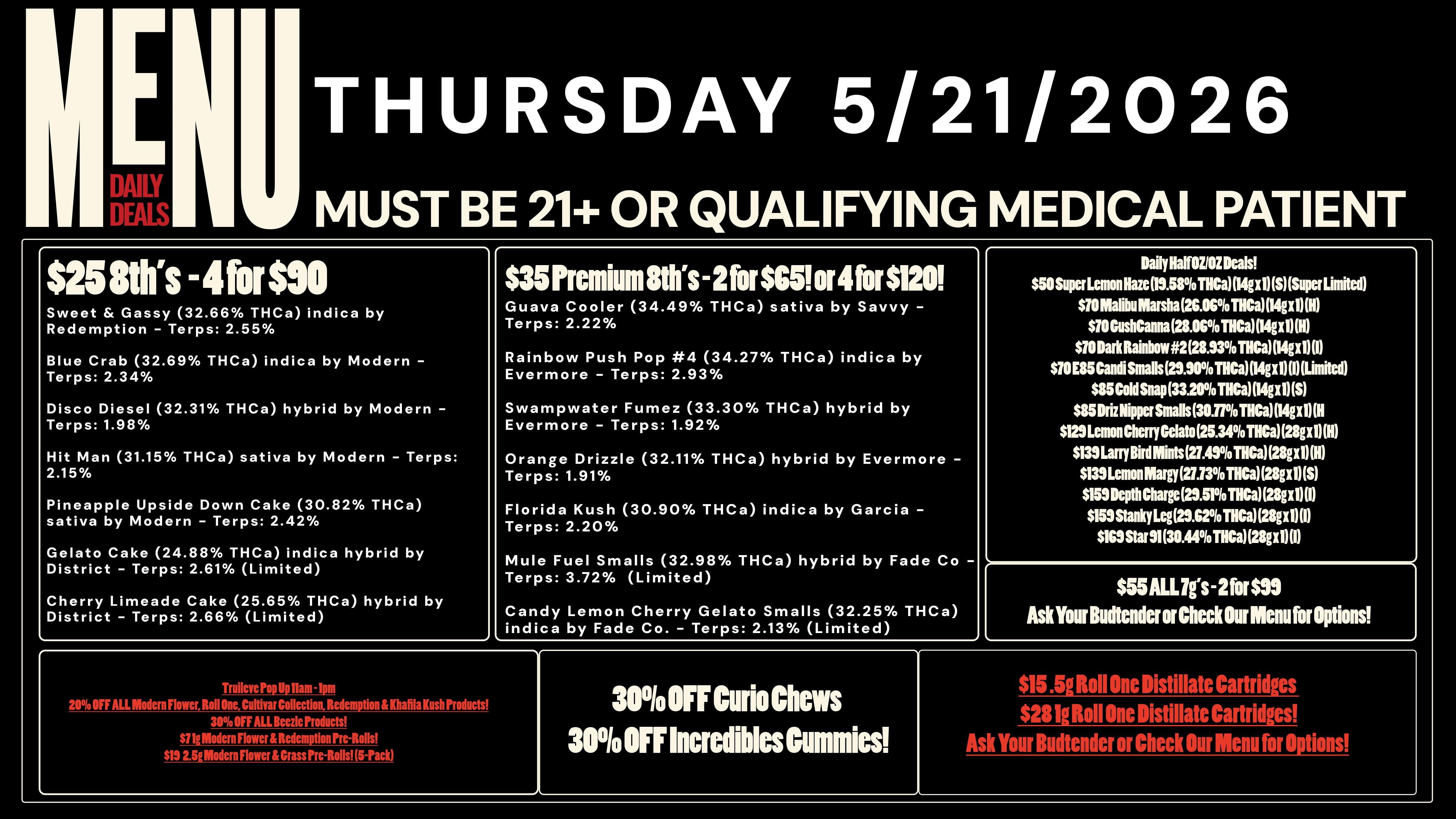 Revolution Releaf - Laurel $25 8ths, $35 Premium 8ths, $55 7gs & More!