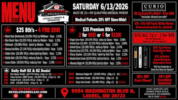 Revolution Releaf - Laurel $25 8ths, $35 Premium 8ths, $55 7gs & More!