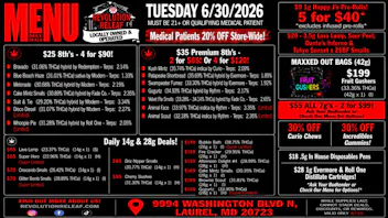 Revolution Releaf - Laurel $25 8ths, $35 Premium 8ths, $55 7gs & More!