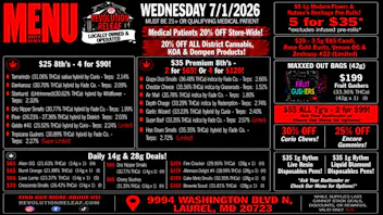 Revolution Releaf - Laurel $25 8ths, $35 Premium 8ths, $55 7gs & More!