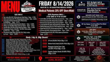 Revolution Releaf - Laurel $25 8ths, $35 Premium 8ths, $55 7gs & More!