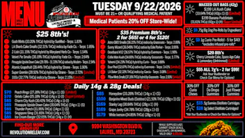 Revolution Releaf - Laurel $25 8ths, $35 Premium 8ths, $55 7gs & More!