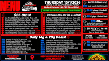 Revolution Releaf - Laurel $25 8ths, $35 Premium 8ths, $55 7gs & More!