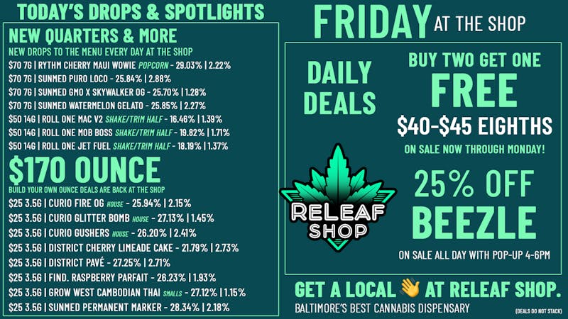 ReLeaf Shop Friday Drops & Deals