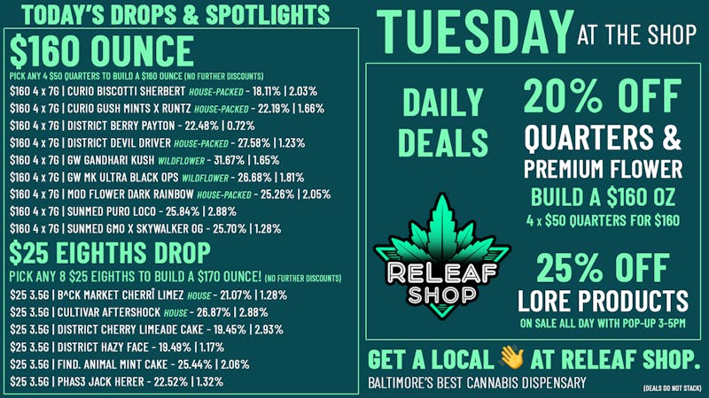 ReLeaf Shop Tuesday Drops & Deals!