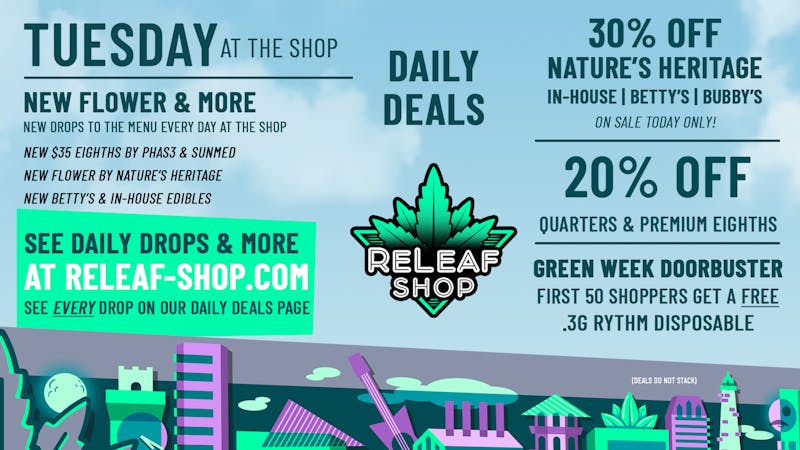 ReLeaf Shop Tuesday Drops & Deals!