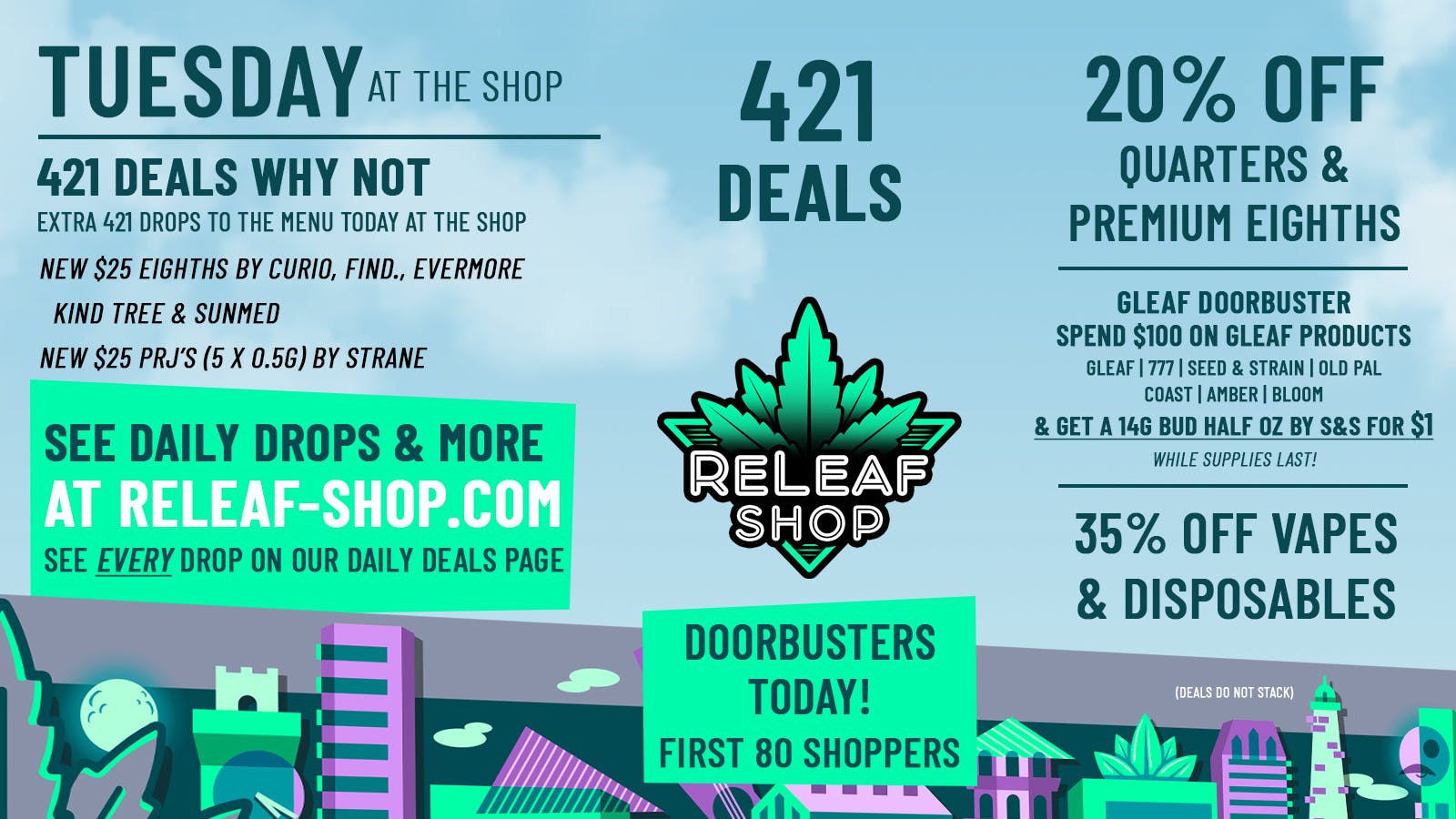 ReLeaf Shop Tuesday Drops & Deals!