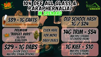 House of Green 10% off all Glass & Paraphernalia!