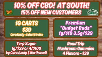 House of Green - South Monday Madness at South! CBD 10% off!