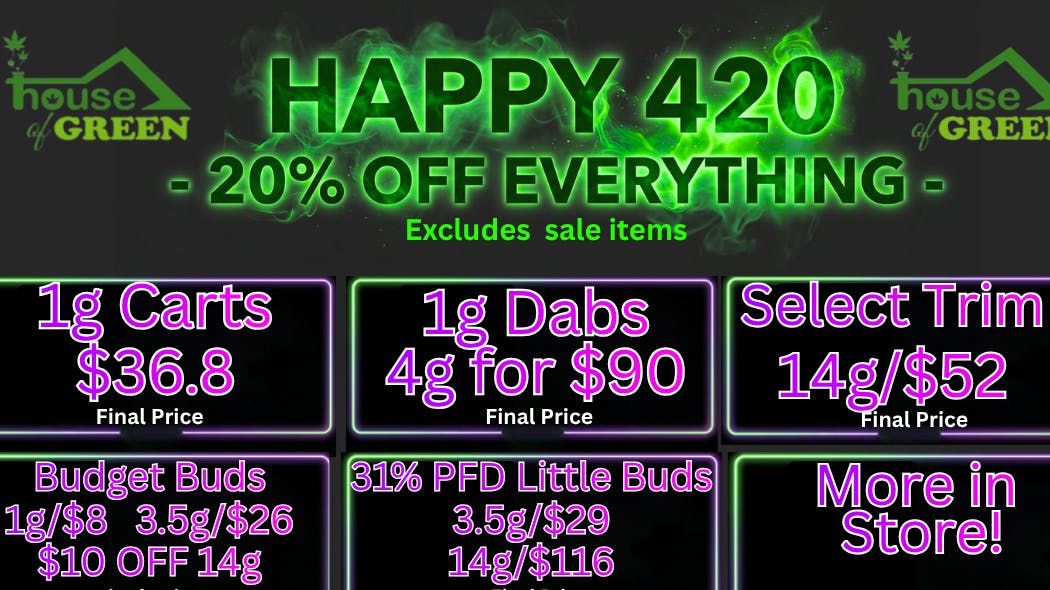 House of Green 20% OFF IN MIDTOWN!
