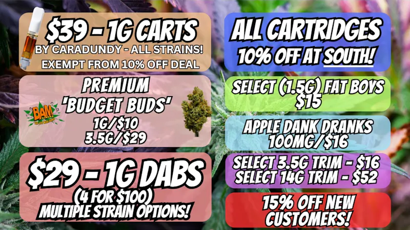 House of Green - South All Carts & Disposables 10% off at South!