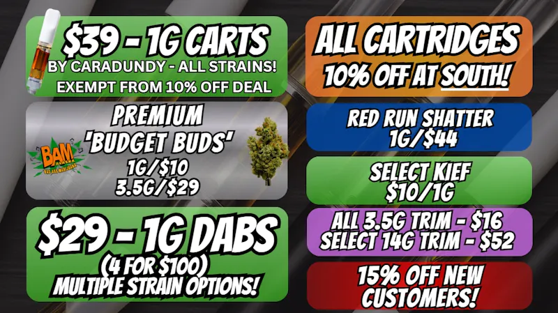 House of Green - South All Carts & Disposables 10% off at South!