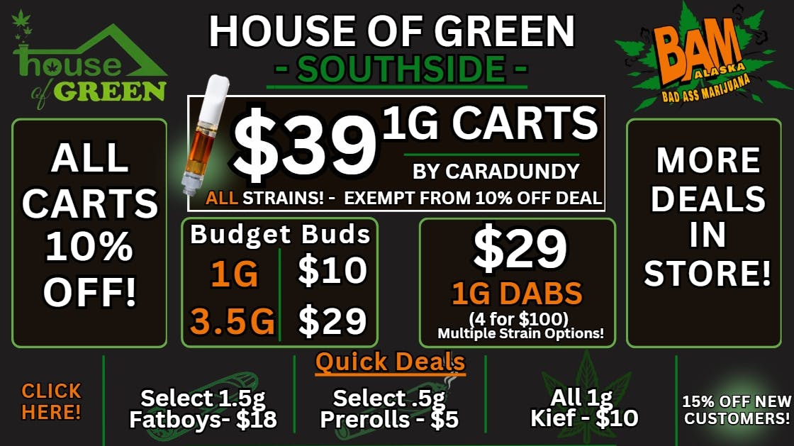 House of Green - South All Carts & Disposables 10% off at South!