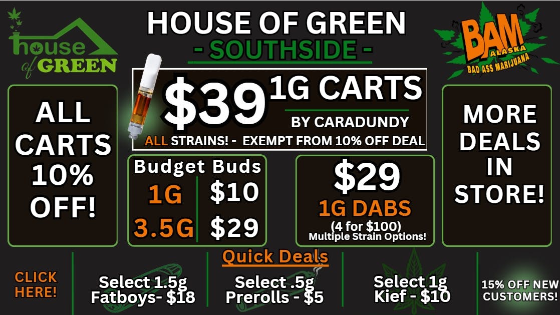 House of Green - South All Carts & Disposables 10% off at South!
