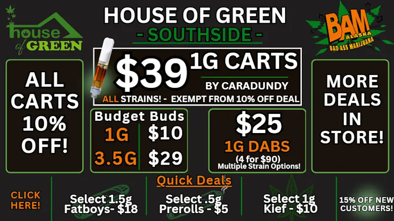 House of Green - South All Carts & Disposables 10% off at South!