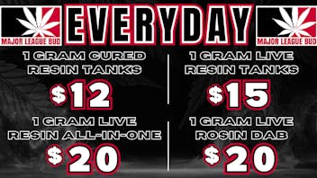 Major League Bud Everyday Cured Resin/Live Resin & Rosin Carts-Dabs