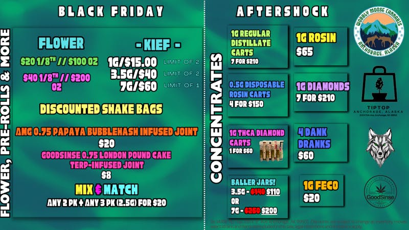 Wobbly Moose Black Friday Aftershock 11/29-11/30