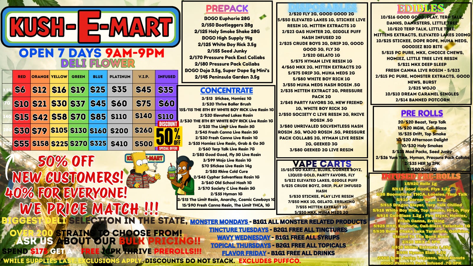 Kush E Mart 50% OFF NEW CUSTOMERS! + BEST PRICES IN THE STATE!