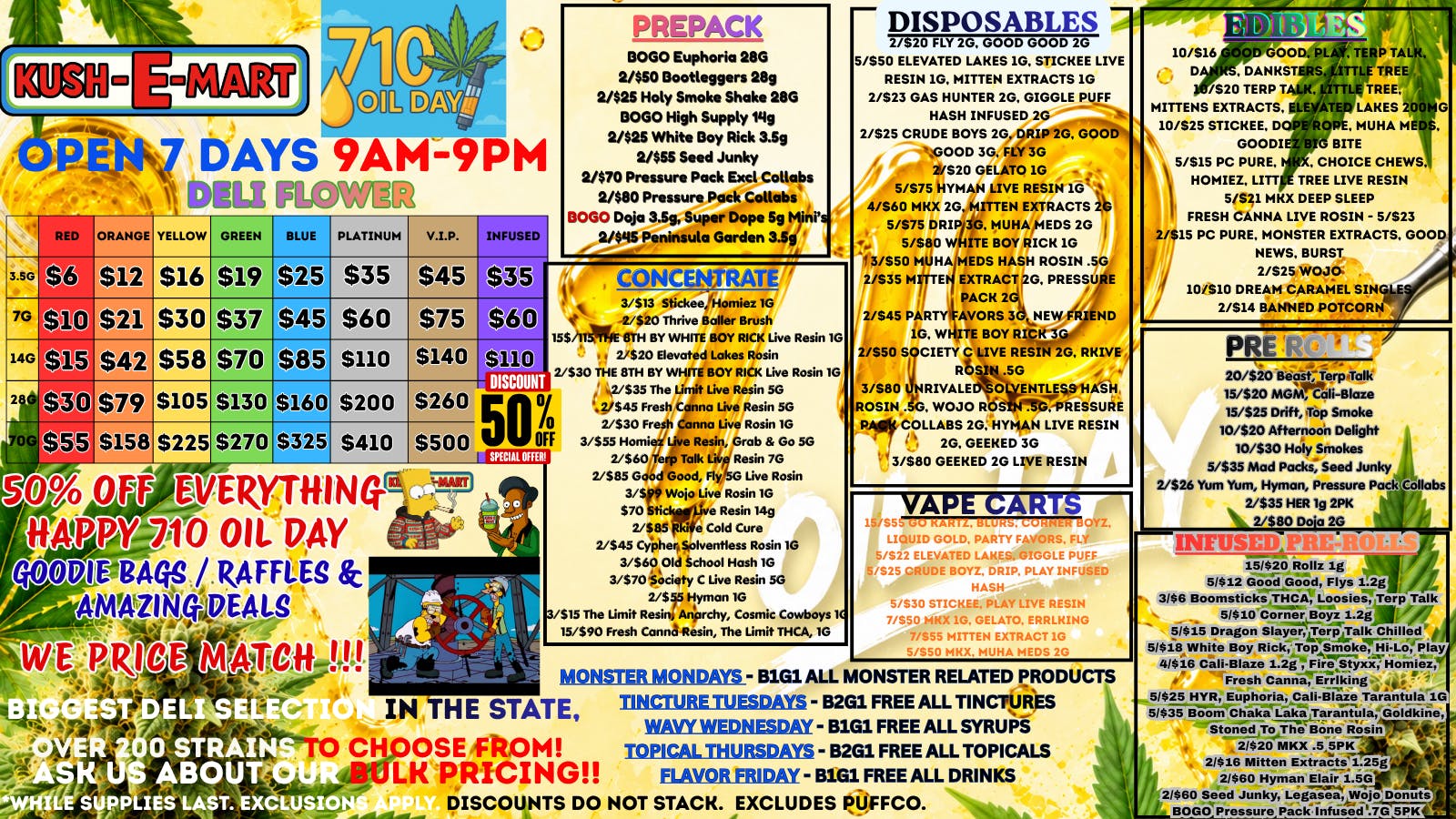 Kush E Mart HAPPY 710 OIL DAY + 50% OFF NEW CUSTOMERS!!!
