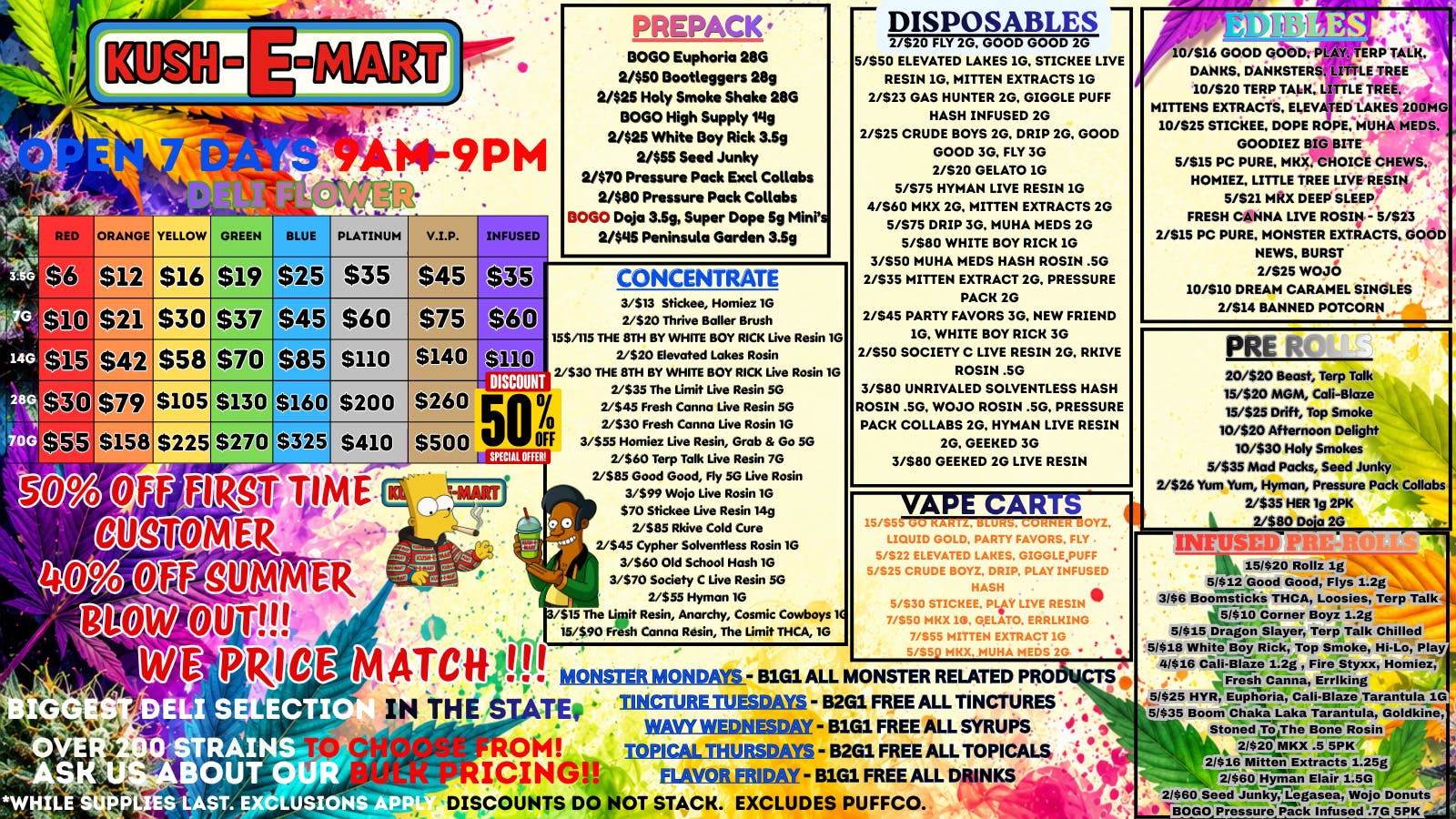 Kush E Mart 50% OFF NEW CUSTOMERS! + 40% OFF SUMMER BLOW OUT!